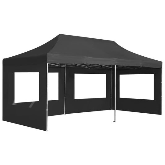 20'x10' Professional Folding Party Tent with Walls Aluminum, Anthracite