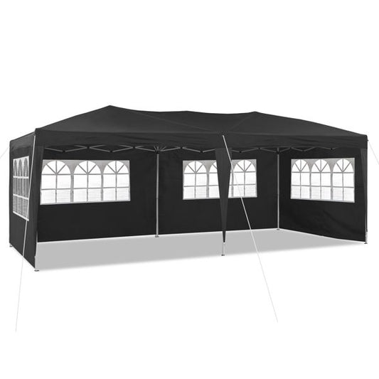 10' x 20' Party Tent Wedding Patio Gazebo with 6 Removable Sidewalls & Carry Bag - Anti-UV, Waterproof, All-Season Pop-Up Canopy for Outdoor Events