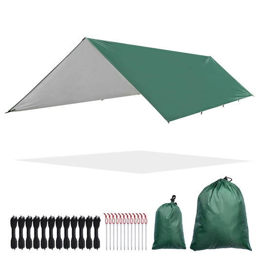 9.7' x 14.8' UV-Resistant Tarp, Waterproof Tent Shelter for Outdoor Activities