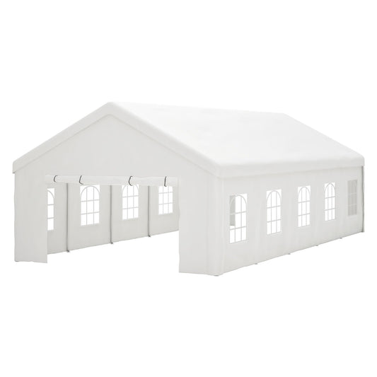 16' x 32' Heavy Duty Party Tent with Storage Bags &amp; Removable Sidewalls for Events