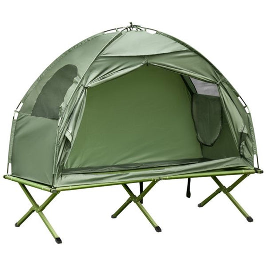 6.3' x 2.5' Camping Tent & Cot, 2-in-1 Set with Carry Bag